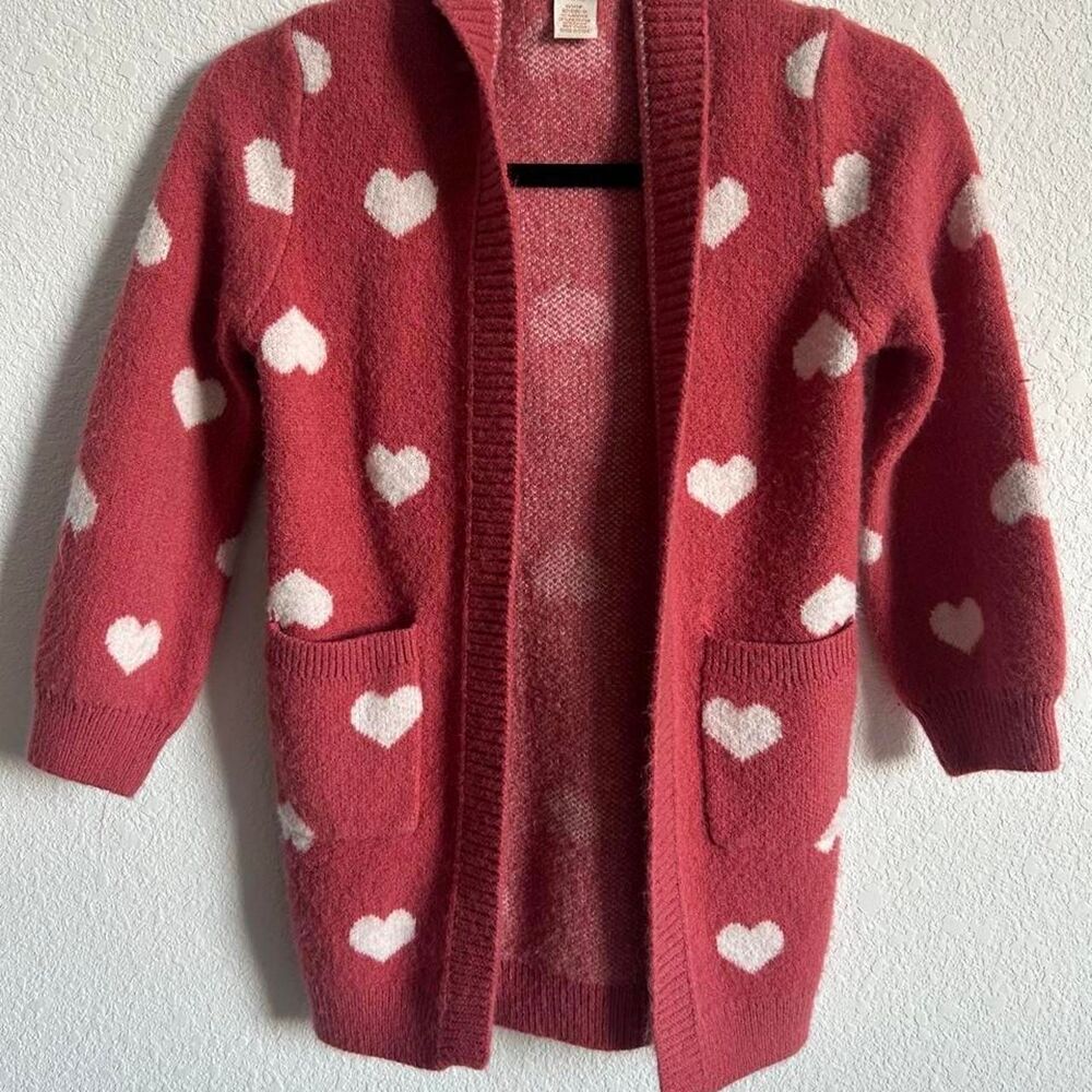 Unbranded Women's Pink and White Cardigan